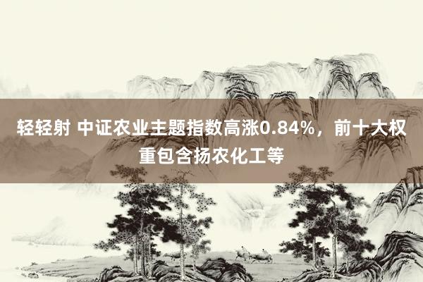 轻轻射 中证农业主题指数高涨0.84%，前十大权重包含扬农化工等