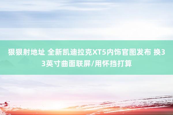 狠狠射地址 全新凯迪拉克XT5内饰官图发布 换33英寸曲面联屏/用怀挡打算