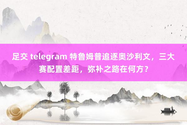 足交 telegram 特鲁姆普追逐奥沙利文，三大赛配置差距，弥补之路在何方？