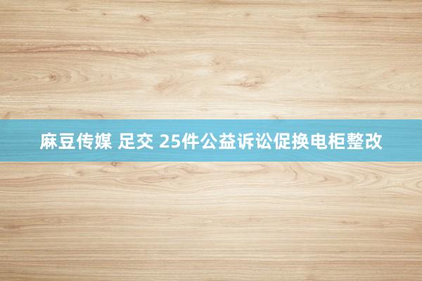 麻豆传媒 足交 25件公益诉讼促换电柜整改