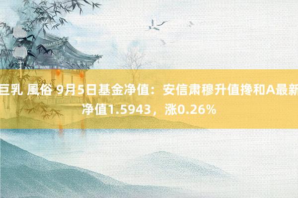 巨乳 風俗 9月5日基金净值：安信肃穆升值搀和A最新净值1.5943，涨0.26%