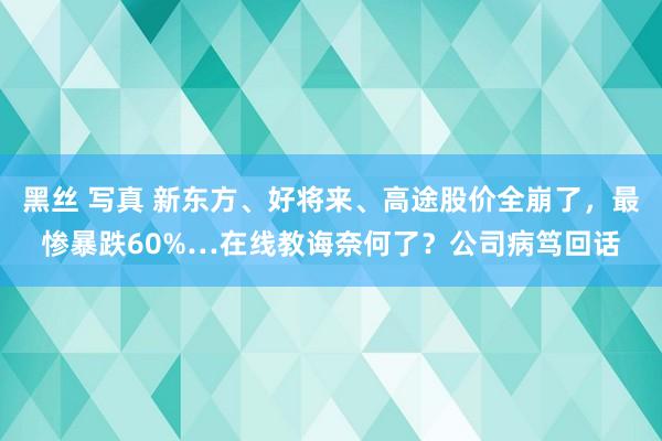 黑丝 写真 新东方、好将来、高途股价全崩了，最惨暴跌60%…在线教诲奈何了？公司病笃回话