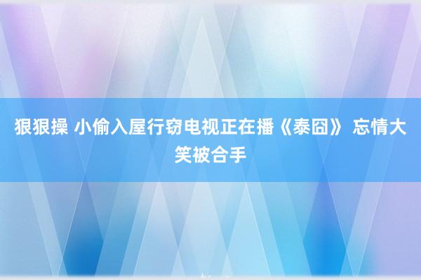 狠狠操 小偷入屋行窃电视正在播《泰囧》 忘情大笑被合手